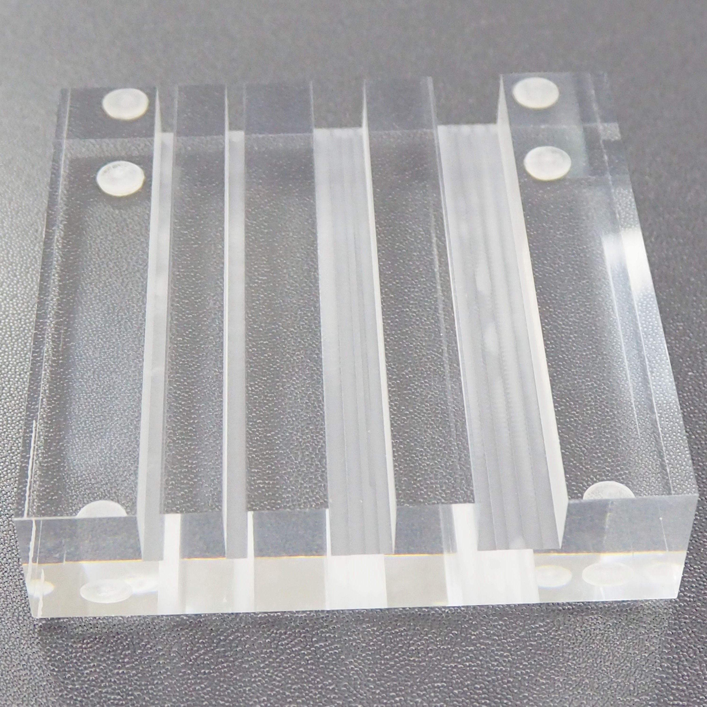 Clear Acrylic Sign Holder Stand Slot Base on Table, for Wedding Sign Place Cards, Display Acrylic Sheets
