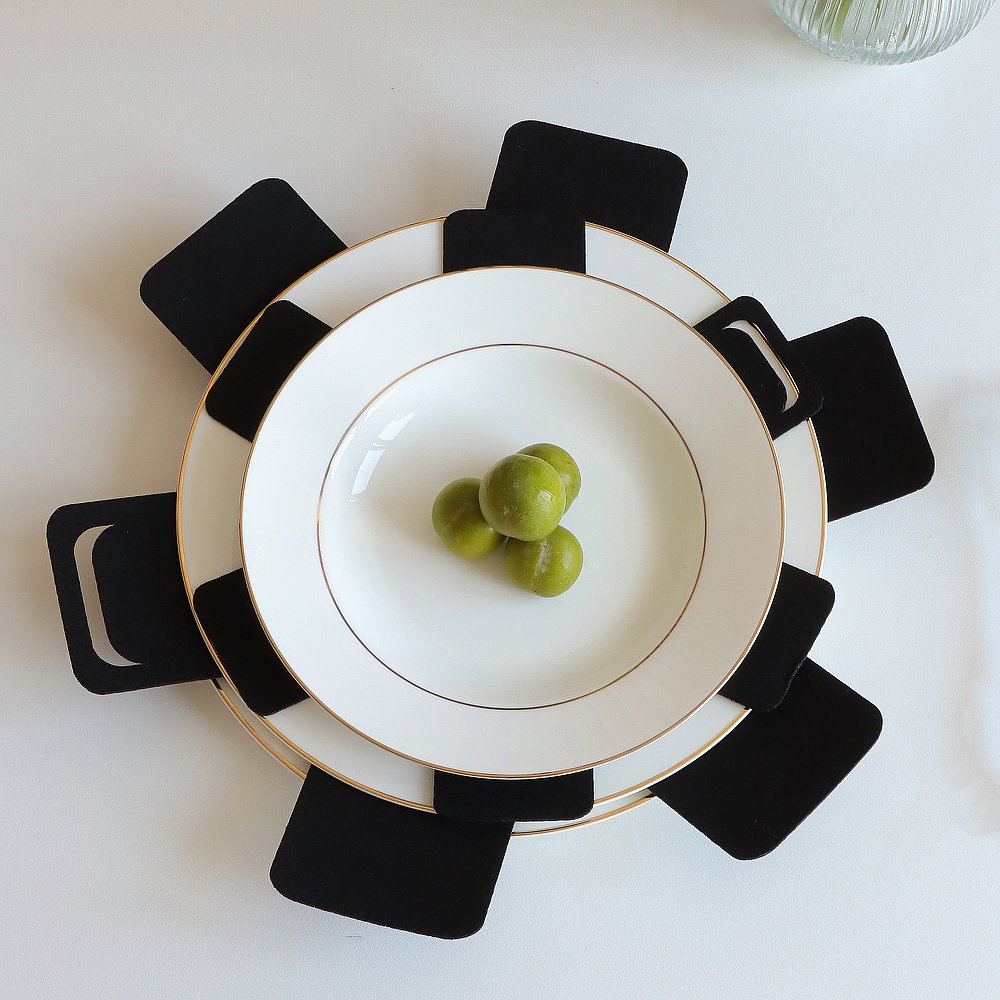 Upin 6 pack Anti-Slip to Avoid Scratching or Marring When Stacking felt Pot and Pan Protectors