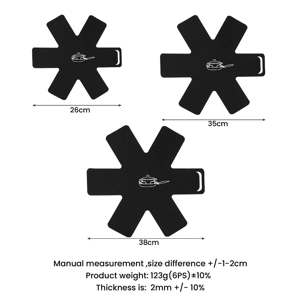 Upin 6 pack Anti-Slip to Avoid Scratching or Marring When Stacking felt Pot and Pan Protectors