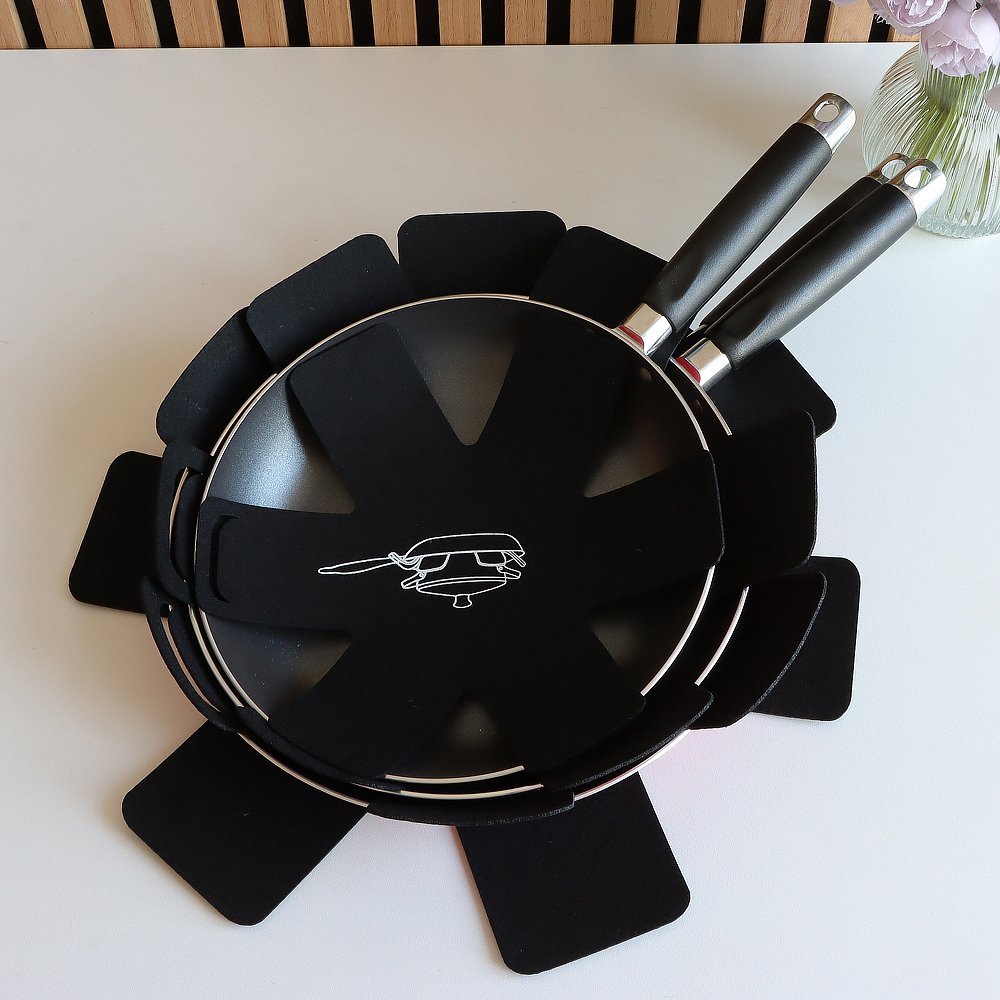 Upin 6 pack Anti-Slip to Avoid Scratching or Marring When Stacking felt Pot and Pan Protectors