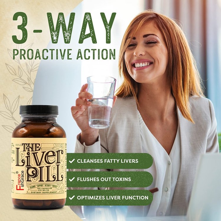 120 Capsules Liver Pill Herbal Liver Cleanse Detox & Repair Pills with Burdock Root Milk Thistle Rosemary and Flax Seed