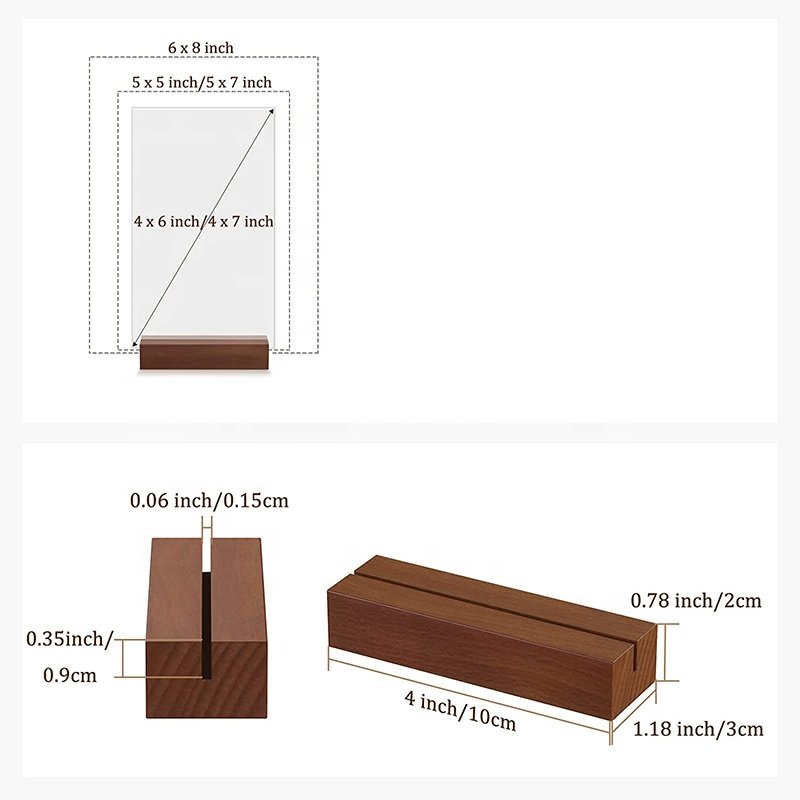 Beech Wood Place Card Holders Table Number Stands Name Card Holder