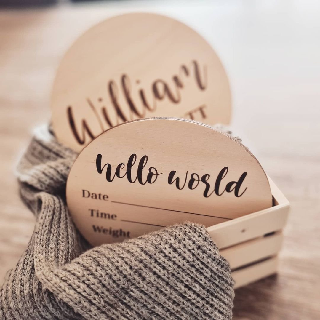 Super March Wholesale Wooden Baby Milestone Cards 12 Engraved Birch First Holiday Milestone Cards