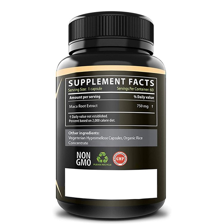 All Natural Maca Root Extract 60 Capsules All Natural Gluten Free Vegetarian Non Gmo Dietary Supplement