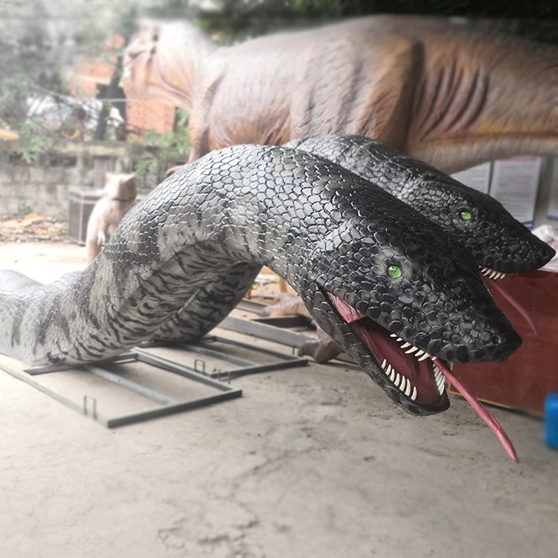 Artificial Mechanical Life Size Animatronic Snake Animal Infrared Start / Remote Control / Coin Box / Button/ Swiping Card 1-50m