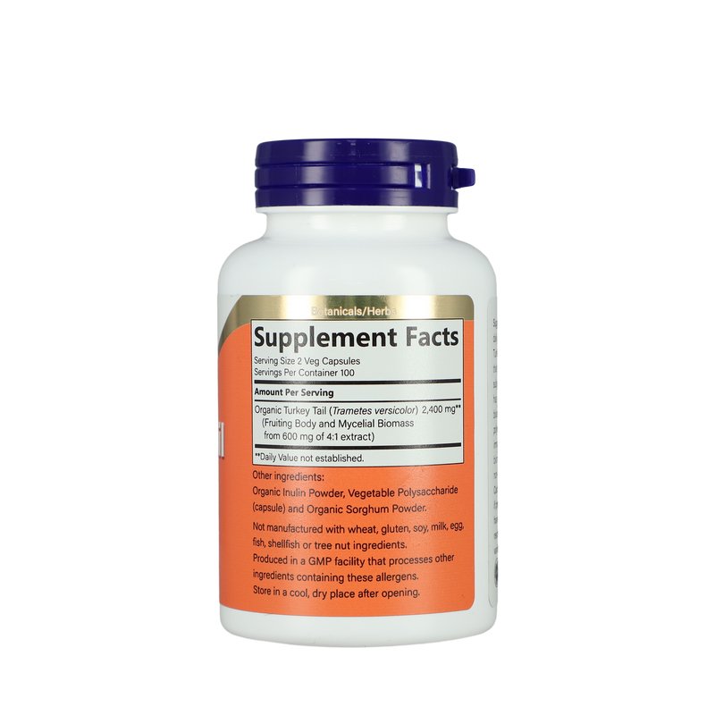 Organic Mushroom Supplement with Potent Turkey Tail Mushroom Extract Gut Energy Brain Immune Support Vegan Mushroom Extract