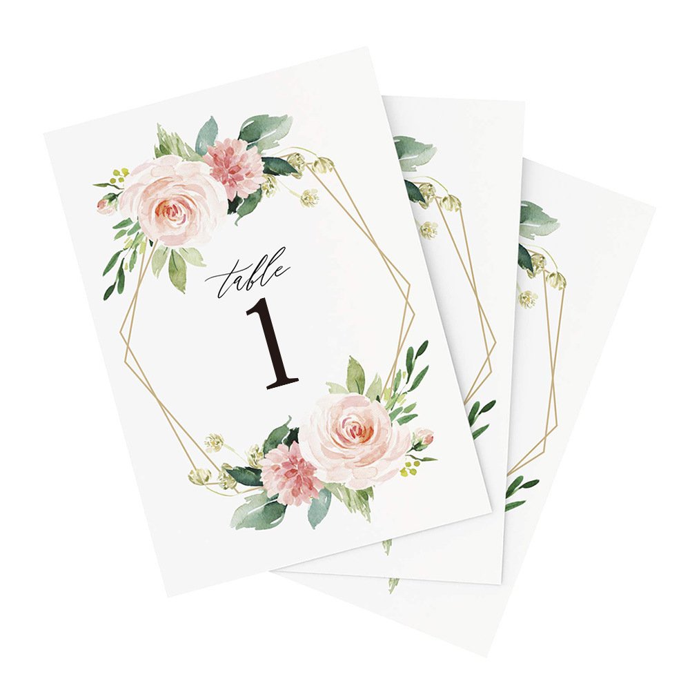 Joyen 25pcs Table Wedding Dinner Numbers 1-25 Event Place Lead Table Card for Wedding Event Decoration