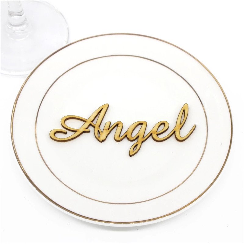 Free Design Laser Cut Guest Names Wedding Table Calligraphy Reception Decor Custom Wood Word Place Name Settings Card