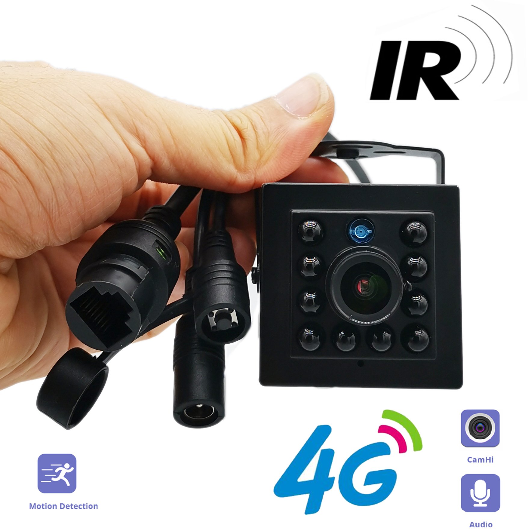 4G SIM Card IP Camera 1080P 5MP 940nm IR Infrared Night Vision Security 4G EU Camera CCTV P2P Audio TF Card Camhi