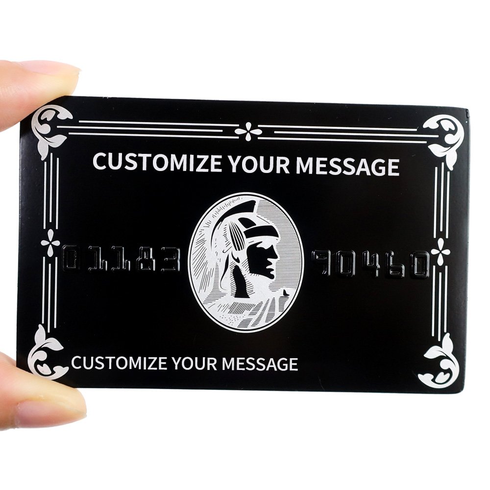 wholesale custom embossed logo name place business steel metal namecard