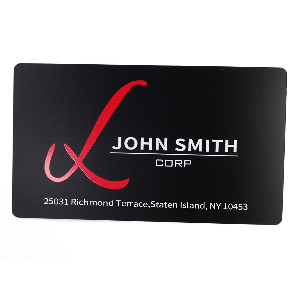 wholesale custom embossed logo name place business steel metal namecard