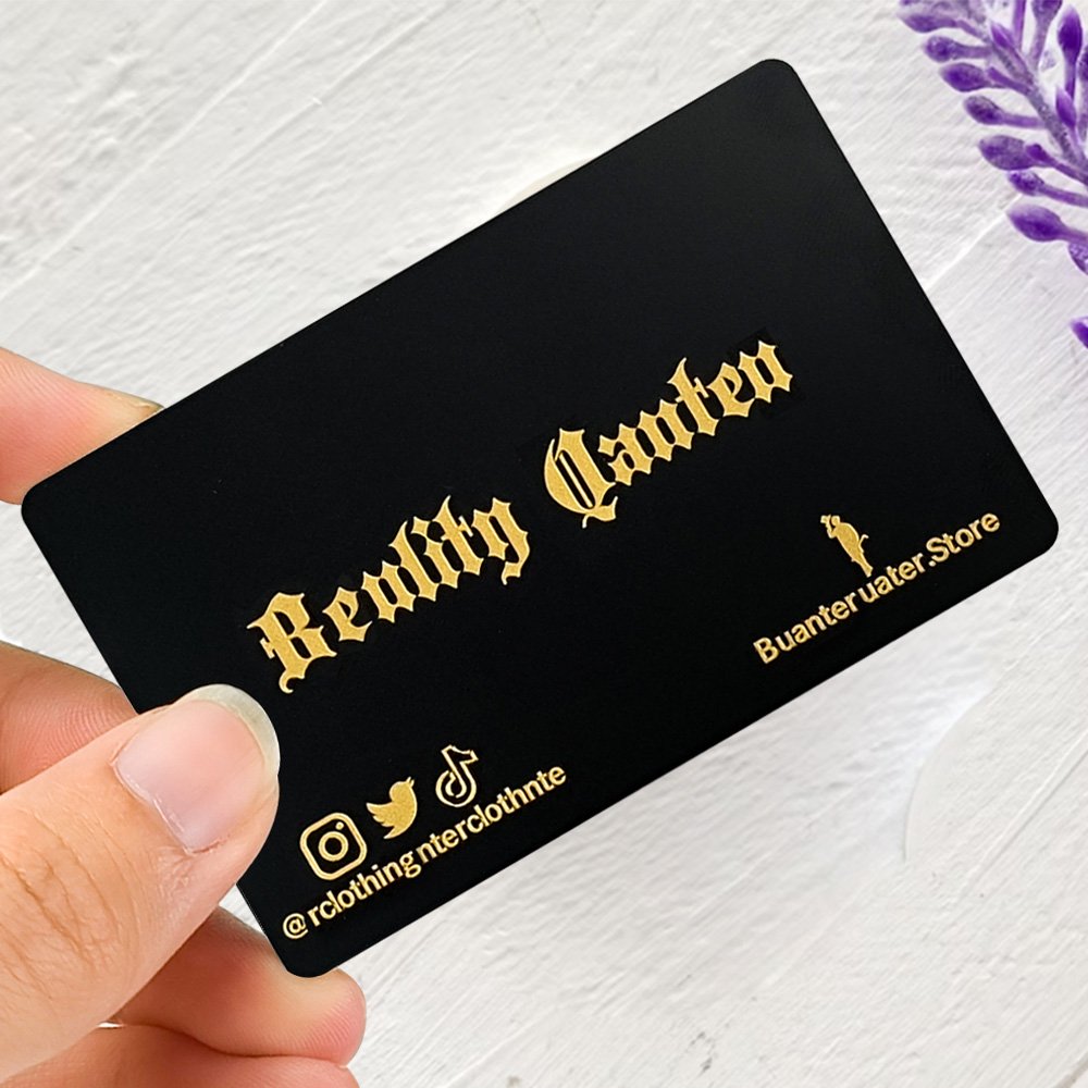 wholesale custom embossed logo name place business steel metal namecard