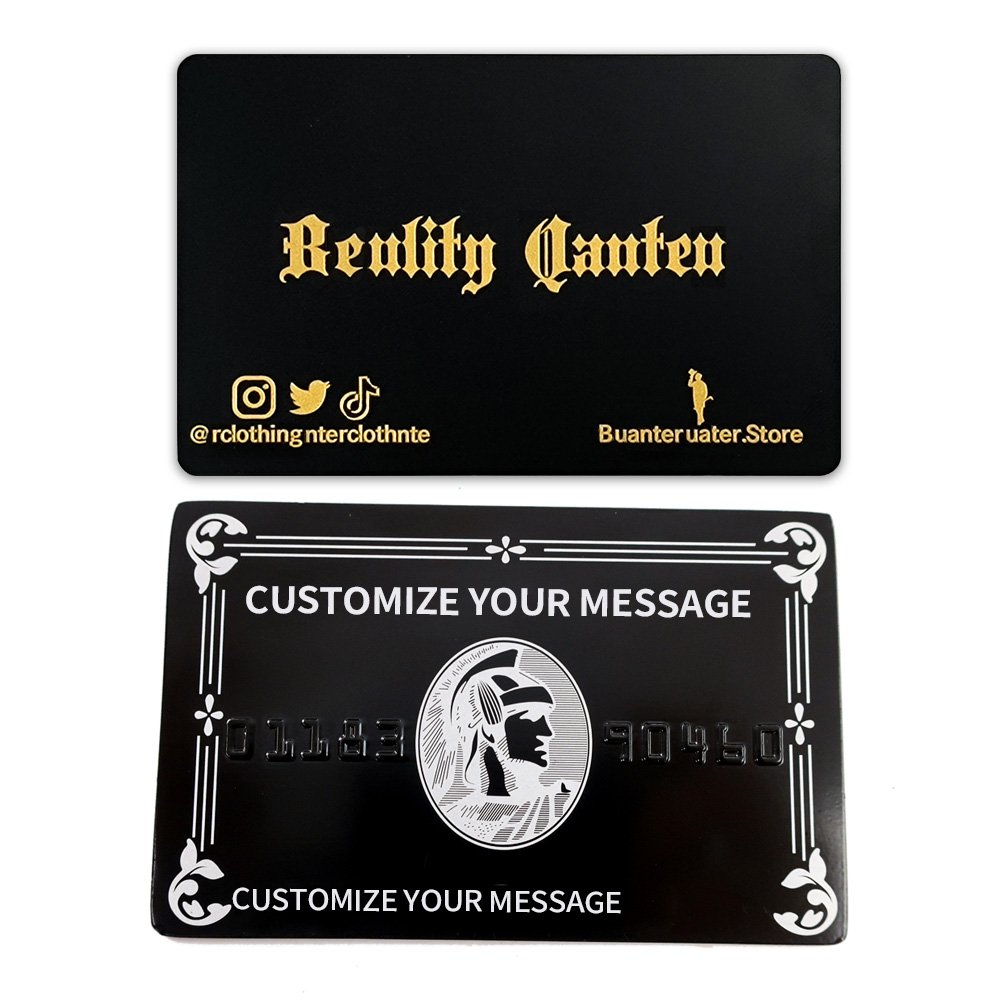 wholesale custom embossed logo name place business steel metal namecard
