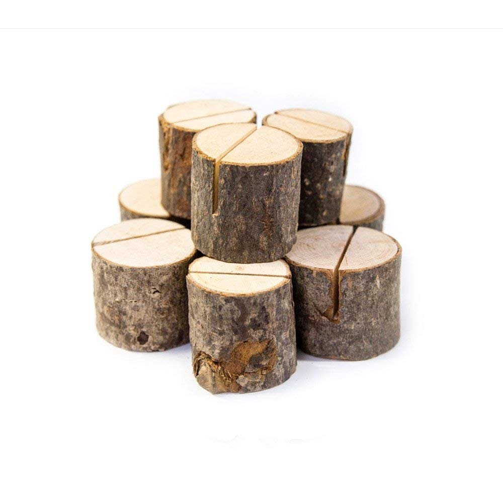 Rustic Wood Table Numbers Holder Wood Place Card Holder Party Wedding Table Name Card Holder Memo Note Card