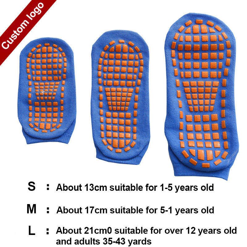 Cheap Adult Kids Athletic Sports Cotton Floor Grip Yoga Socks Custom Anti Slip Non Slip Rubber Park Trampoline Socks