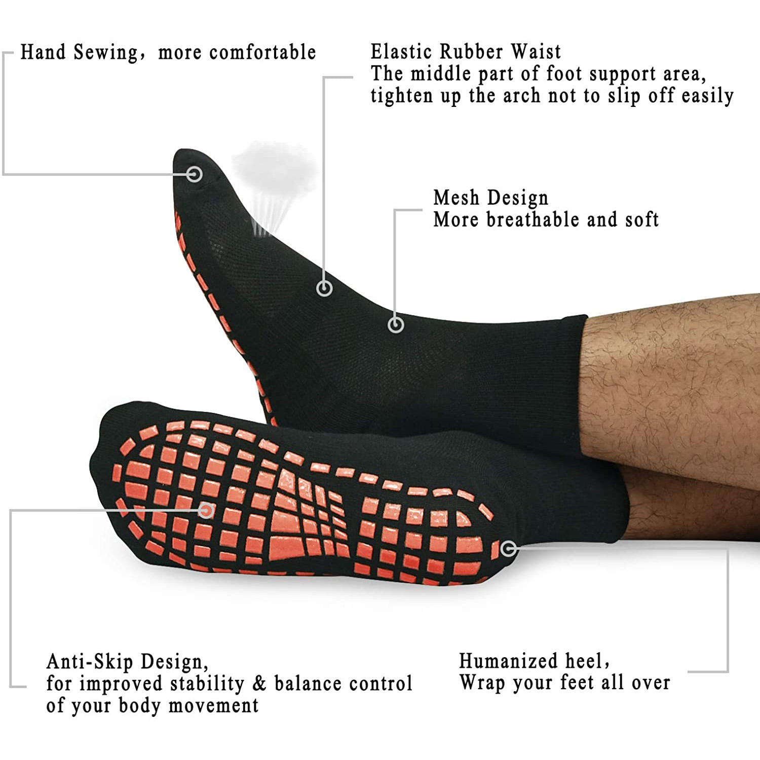 Cheap Adult Kids Athletic Sports Cotton Floor Grip Yoga Socks Custom Anti Slip Non Slip Rubber Park Trampoline Socks