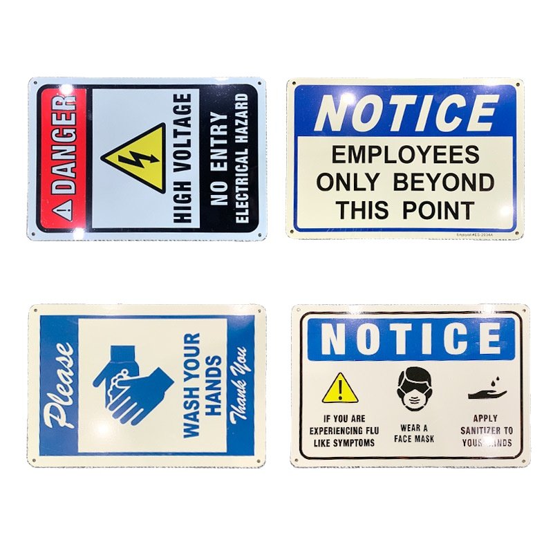 Custom metal aluminum Tin Warning Parking Reflective Road Street Signs Board Factory Price