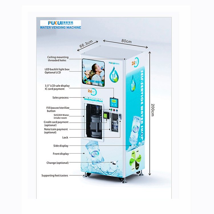 Hot Sale agua purificadora Purified Automatic Water Bottle Dispenser Vending Machine