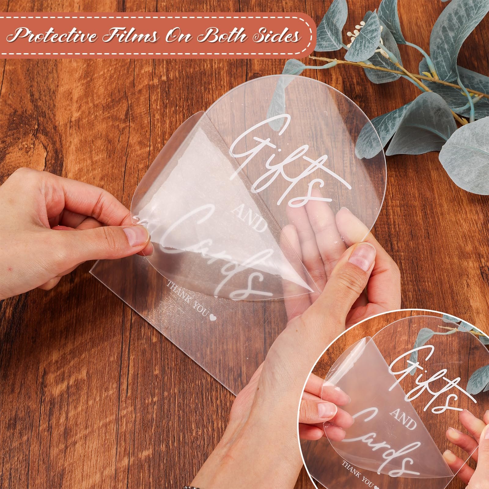 Factory wholesale 4pcs Wedding Signage, Guest Book Sign,Gifts Sign Acrylic Arch Wedding Table Numbers for Party Decorations