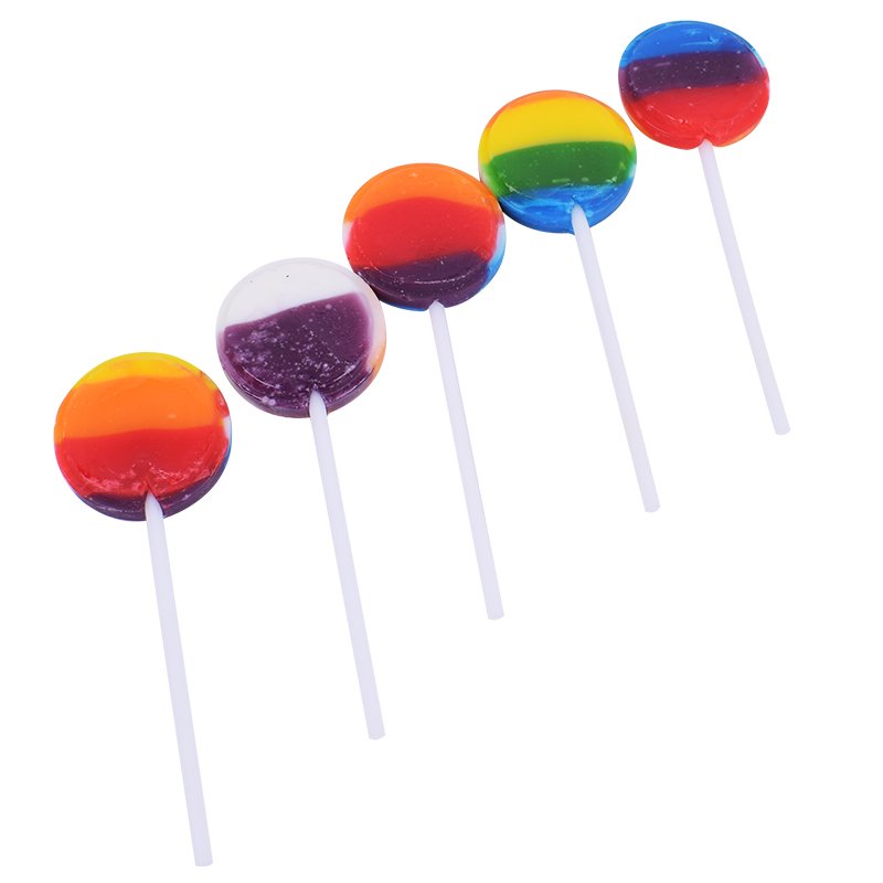 Manufacturer Direct Sale Card Packed 8G Round Flat Lollipops In Daily Candies Wtih Competitive Price