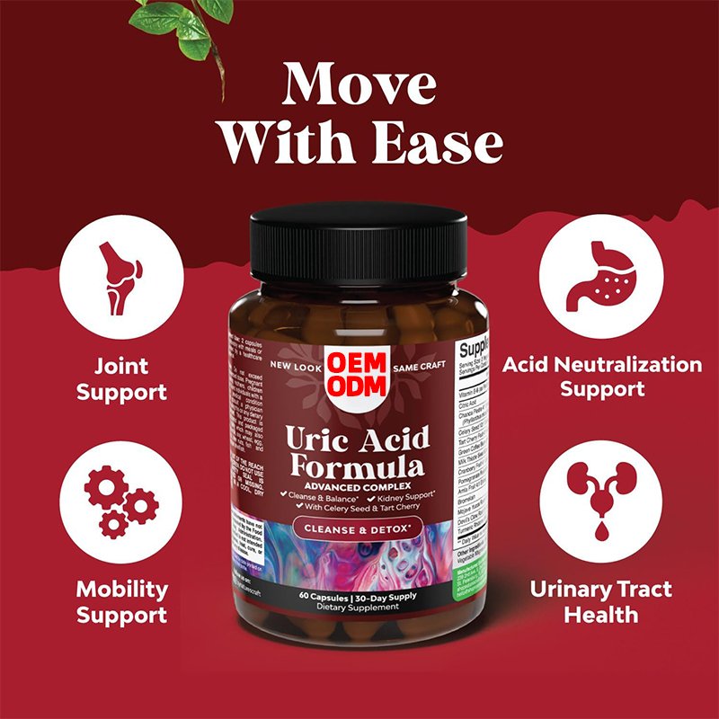 Herbal Uric Acid Cleanse and Detox,Essential Daily Kidney Cleanse and Uric Acid,Detox Cleanse with Tart Cherry Extract Capsules