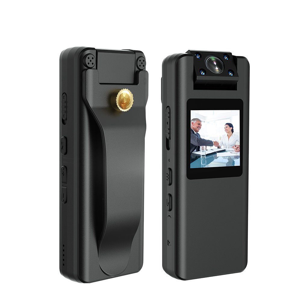 A22 Digital Mini Body Mounted Camera 1080P Screen 2200mAH Magnetic Night Vision Small Camera Sports DV Camcorder