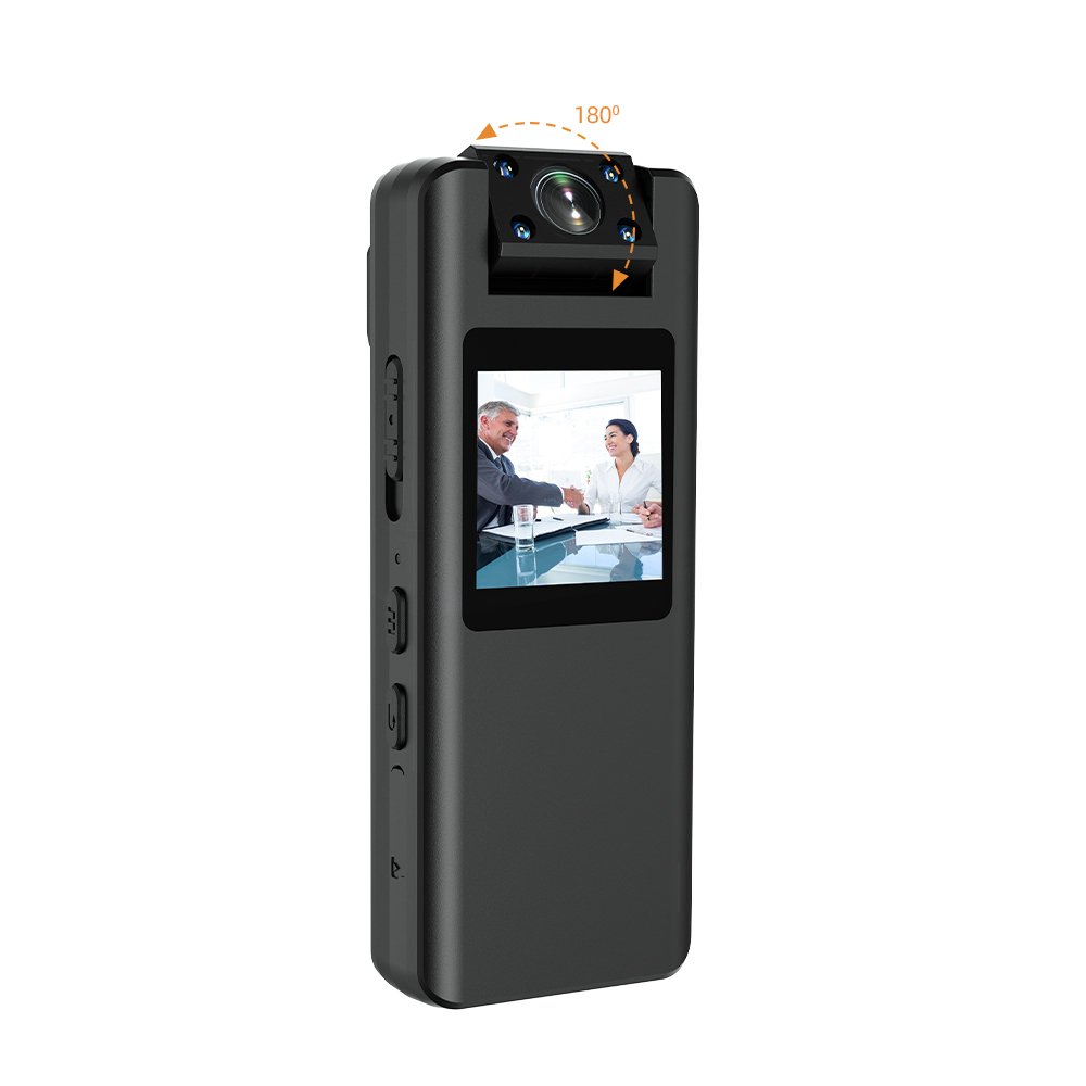 A22 Digital Mini Body Mounted Camera 1080P Screen 2200mAH Magnetic Night Vision Small Camera Sports DV Camcorder