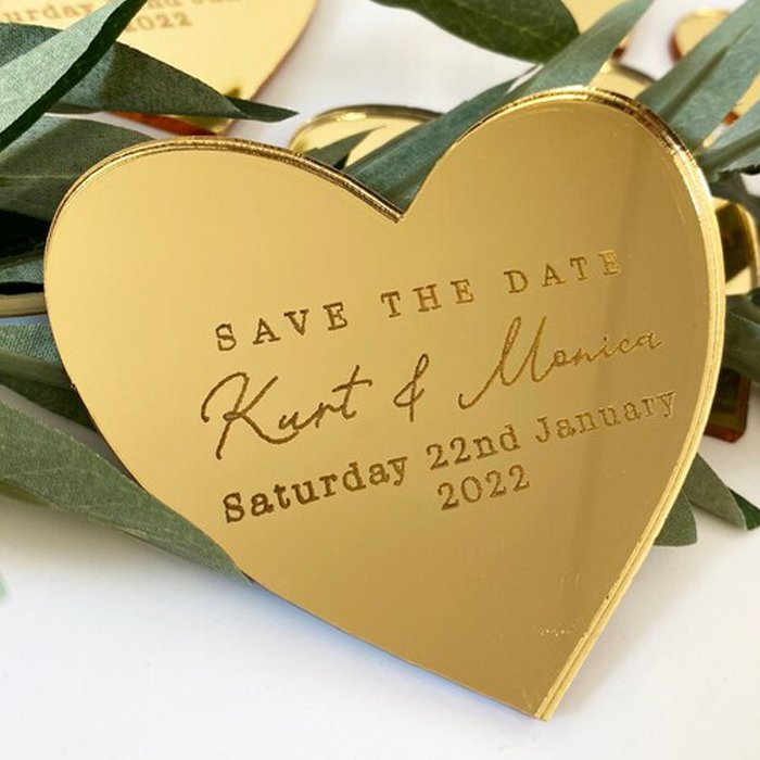 Custom Design Shape Laser Cut Mirror Acrylic Name Words Place Cards