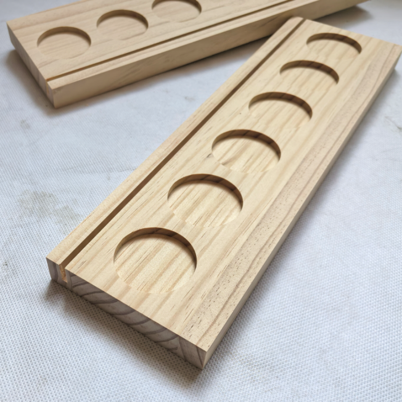 Multi-purpose Wood Base Bottles Display Stand Wood Tea Light Holders Single Slot 6 Holes Wooden Display Stands for Essential Oil