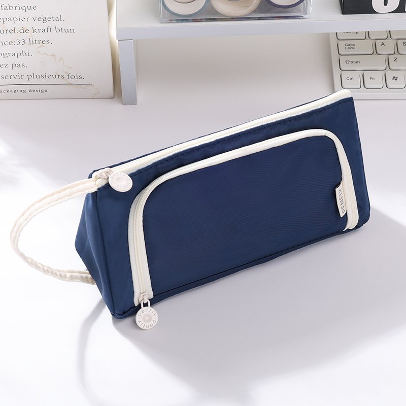 Custom Oxford Cloth High Aesthetics Multifunctional Colour Multi-layer large capacity Portable Student Pen Pouch cosmetics bag