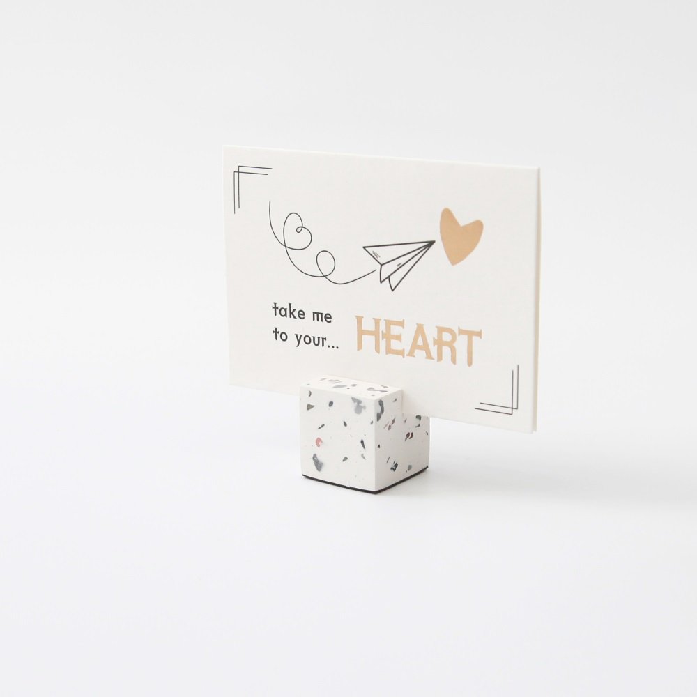 Maxery 2023 Terrazzo Card Desktop Name Place Card Holders Terrazzo Card Display for Wedding Party