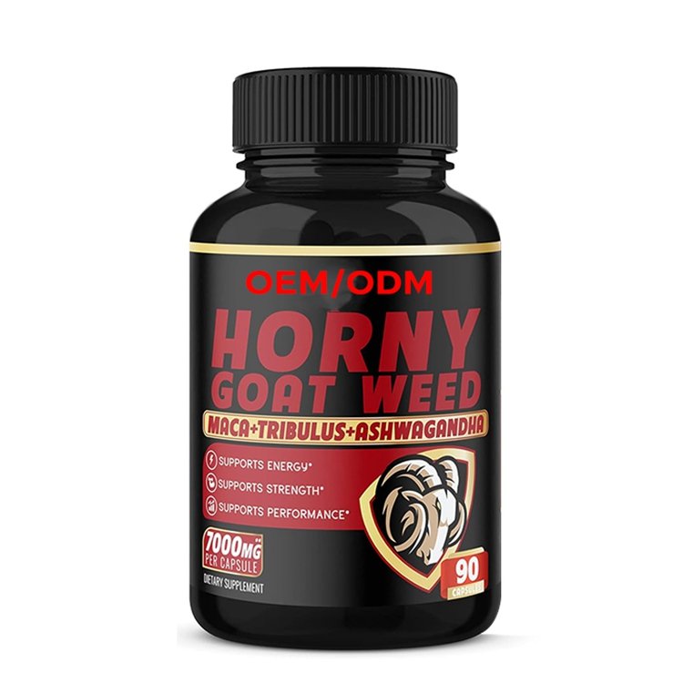 Horny Goat Weed Capsules 7000mg Herbal Equivalent with Maca Ginseng Tribulus Terrestris Ashwagandha for Performance and Energy