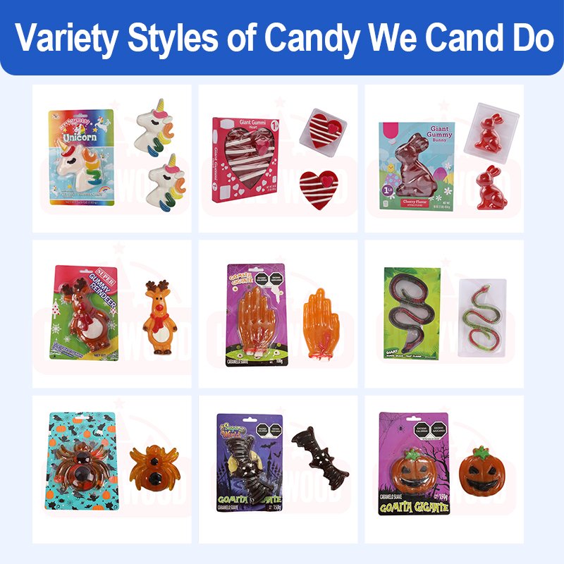 HOLEYWOOD 150g Pineapple Head Gummy Cute Fruit Flavored Toy Candy in Classic Supermarket Plane Back Card Packaging Found in Bags