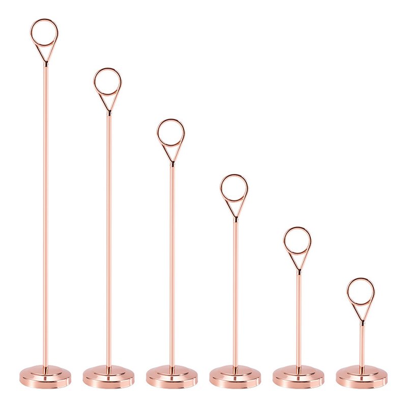 Restaurant Hotel Milti-size Stainless Steel Table Decor Table Menu Card Stand Gold Wedding Table Number Place Card Holder