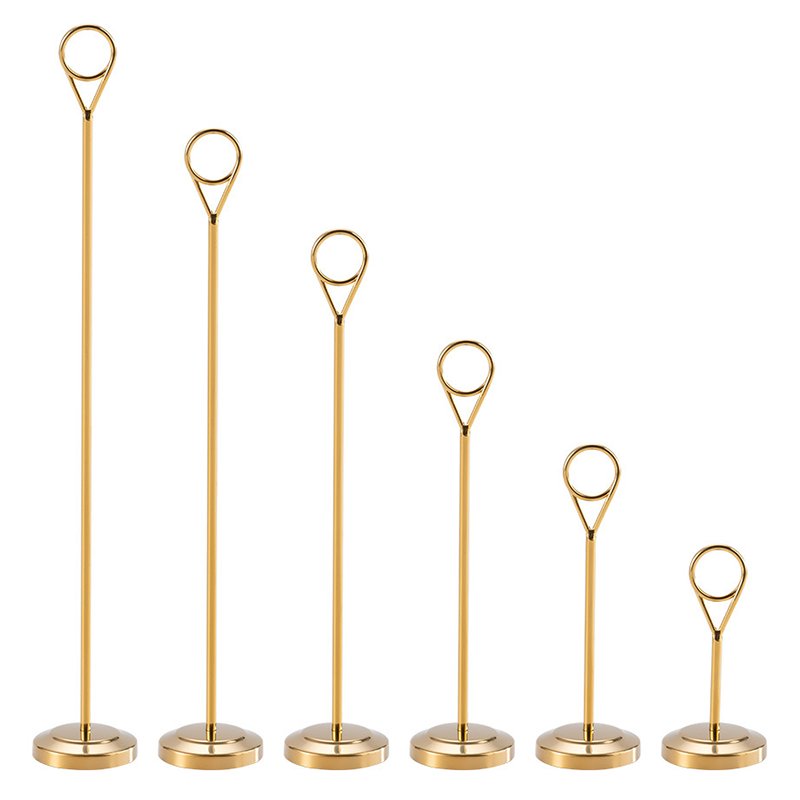 Restaurant Hotel Milti-size Stainless Steel Table Decor Table Menu Card Stand Gold Wedding Table Number Place Card Holder