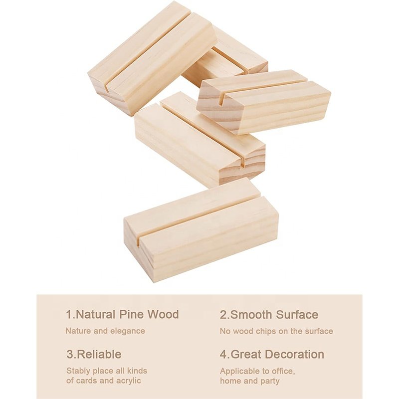 12 Pack Wood Place Card Holders Lovely Wooden Cross Design Wedding Dinner Home Party Events Decoration Painted Technique