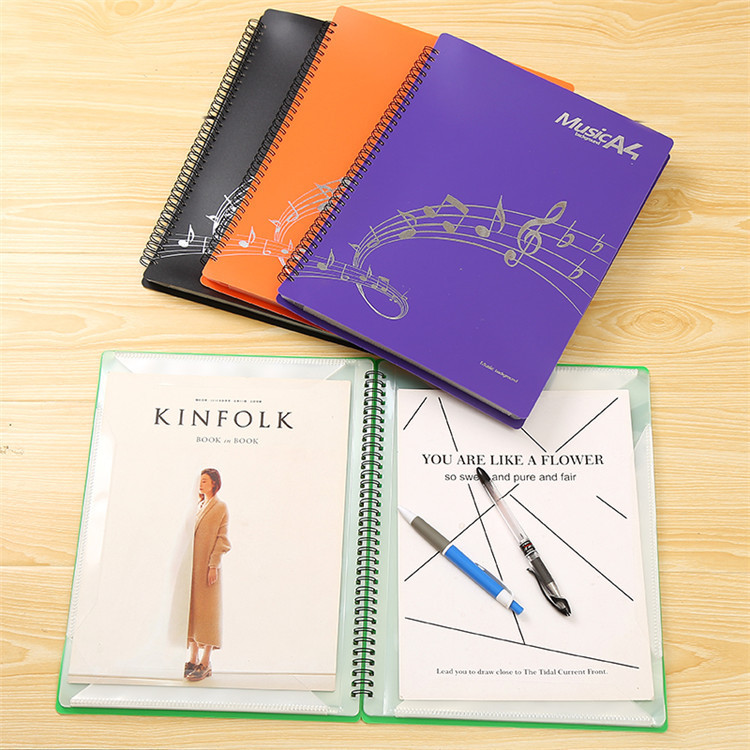 A4 Sheet Music Folder Can Be Modified Sheet Music Folder Non-Reflective Student Music Spectrum Loose-Leaf Binder 20/30 Pagesf
