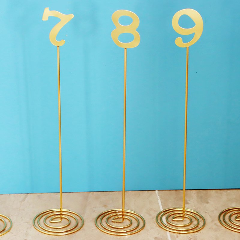 Desktop Counter-top Metal Number Metal Gold Wedding Signage Restaurant Table Sign Standing Reception Table Numbers