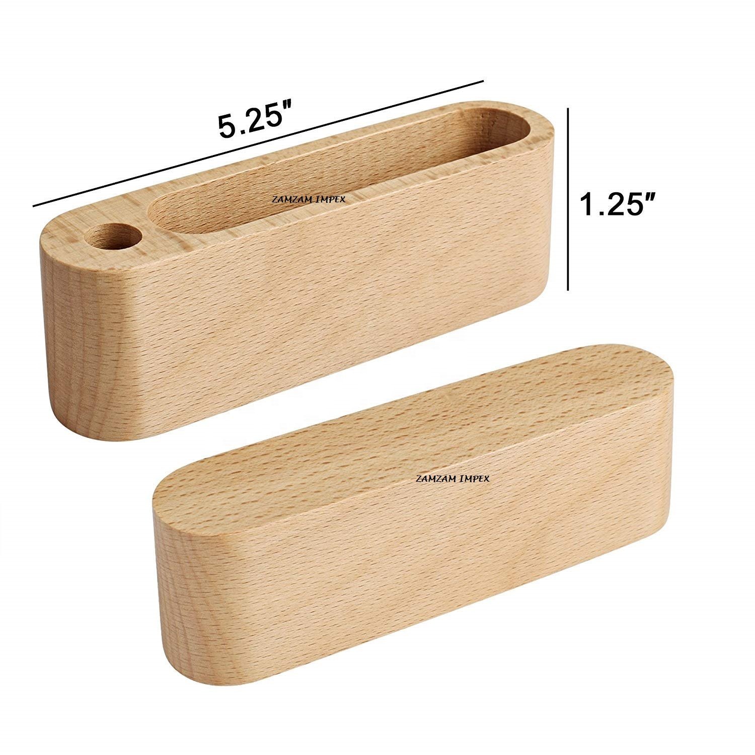 Wooden Business Card Display Holder Mango Wood Card Case for Desk Desktop