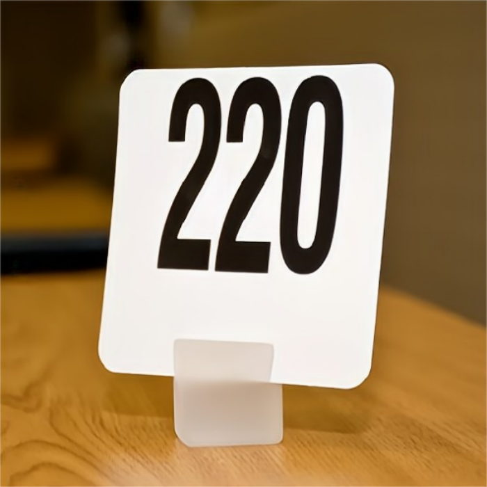 Acrylic Slotted Stand Name Card Holder Base Transparent Lucite Place Card or Business Card Holder