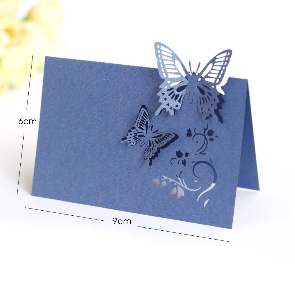 Butterfly Paper Place Name Seat Card Cards for Wedding Party Table Decor Supplies