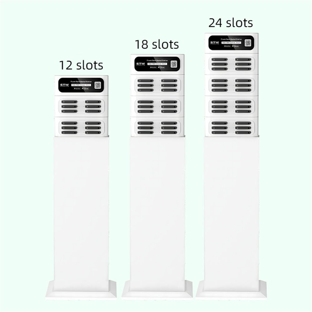 Outdoor sharing power bank rental station restaurant bar display powerbank station stackable shared power bank machine