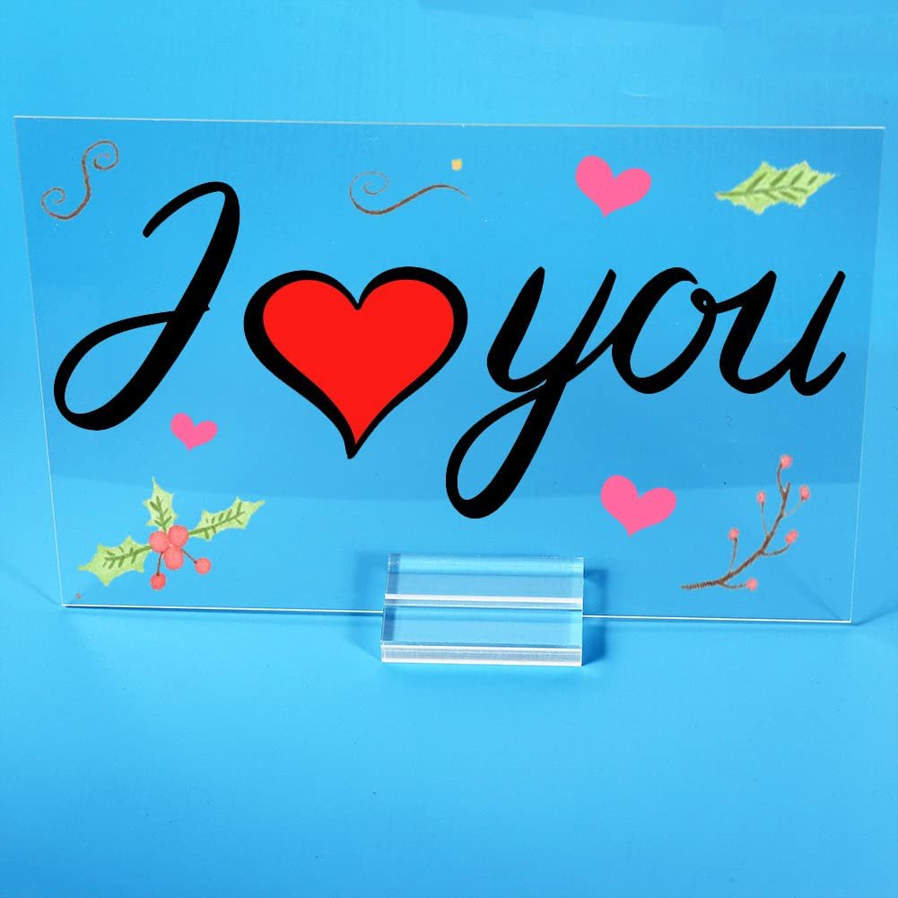 Clear Acrylic Wedding Sign Table Number Holder with Base Acryric Stand for Retail Display of Place Cards