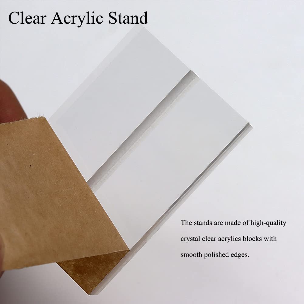 Clear Acrylic Wedding Sign Table Number Holder with Base Acryric Stand for Retail Display of Place Cards