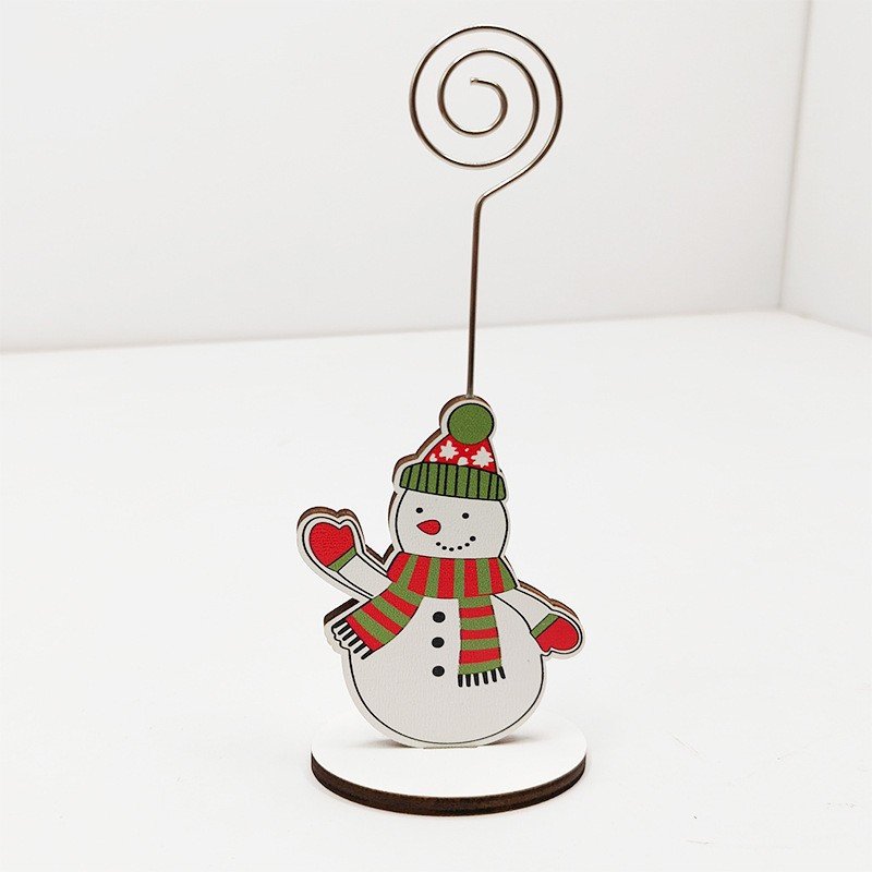Creative wooden note holder to place card holder note card Business card Photo holder for Christmas decoration