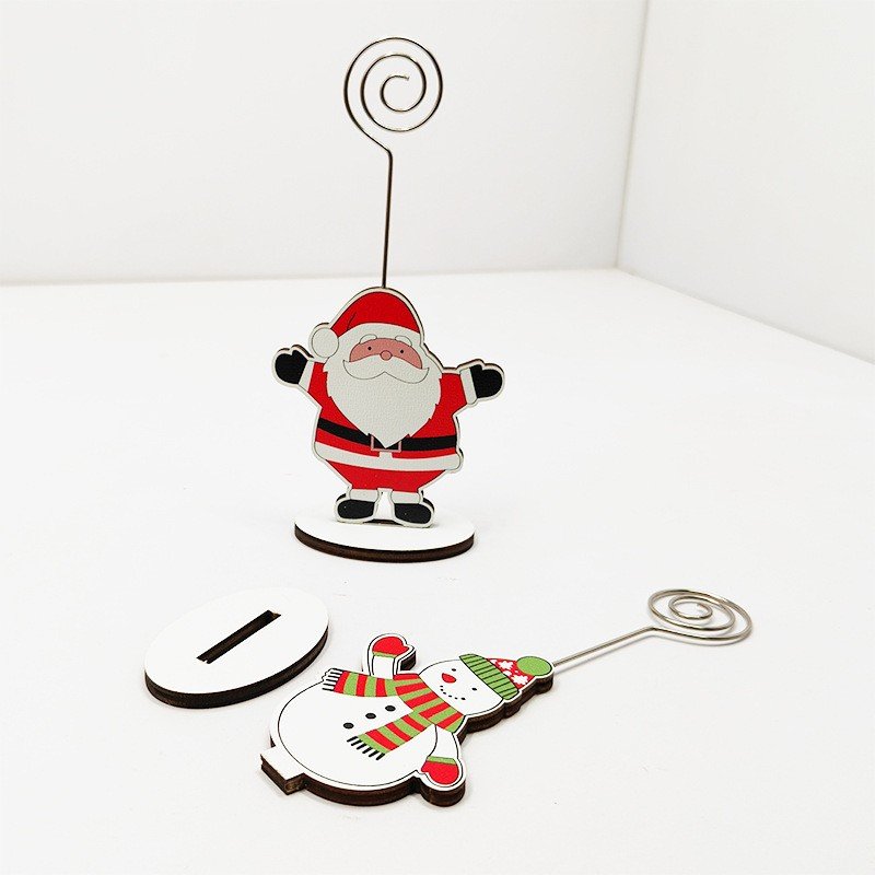 Creative wooden note holder to place card holder note card Business card Photo holder for Christmas decoration