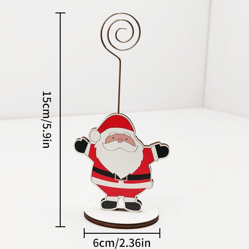 Creative wooden note holder to place card holder note card Business card Photo holder for Christmas decoration