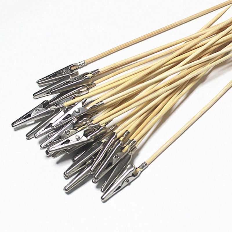 Bamboo Stick Crocodile Clip Alligator Clips Models Crocodile Clamps Stick DIY Card Photo Memo Clip Place Card Holders