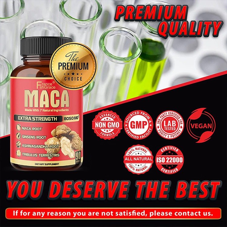 Organic Peruvian Maca Extract Tablet Power Tablet Strong Maca Capsules for Men and Women