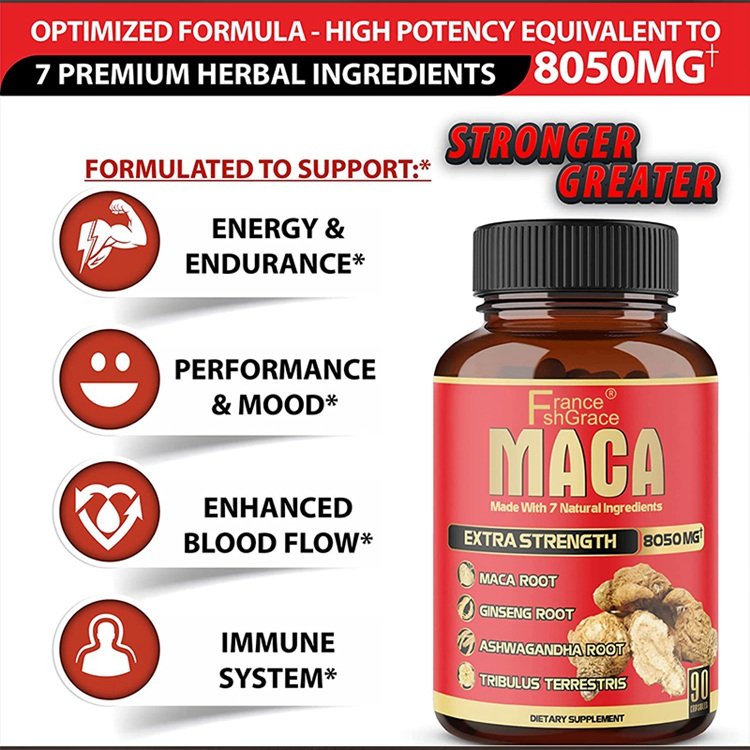 Organic Peruvian Maca Extract Tablet Power Tablet Strong Maca Capsules for Men and Women